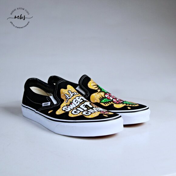 NWOT Vans Holiday Taylor Reeves Canvas Low Top Slip Ons Multicolors Men 11 - Picture 2 of 12